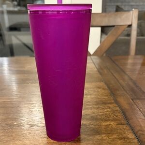 Starbucks Purple Tumbler with Straw